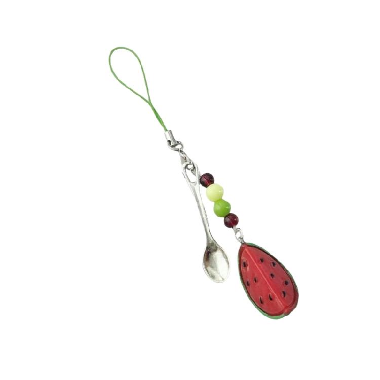 Artistics Watermelon Cheese Apples Phone Charm Keychain Sturdy Resin Craft for Bag Strap Accessories