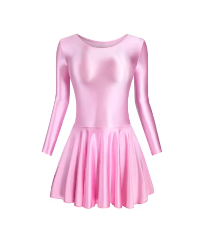 

MJINM Women s Ultra-Shiny Ballet Dress and Skirt, Leotard, Ballroom Dance Costume, Super-Close Fit, Eye-catching Race Queen, Party, Bold Cosplay/Super