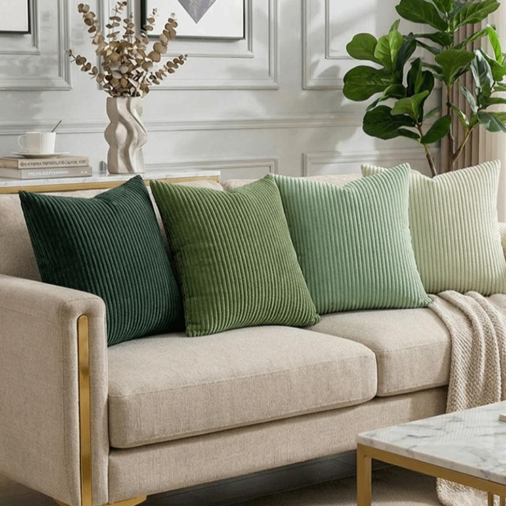 45x45 Size Pillowcase Set Striped Corduroy Throw Pillow Cover Classic Cushion Cover Bed Decor