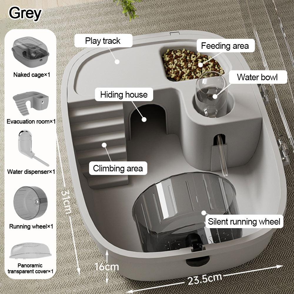 Large Space Hamster Villa Plastic Pet Habitat House Convenient Hamster Cage Chinchilla