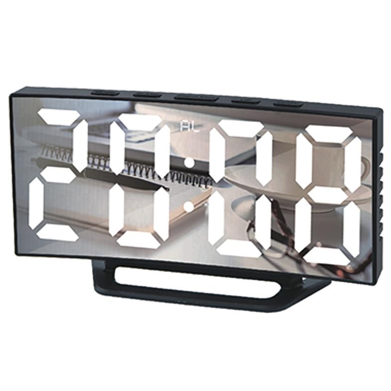 Direct supply of large-screen electronic LED mirror alarm clock intelligent digital creative home clock