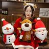 Santa Claus Plush Toy Set: Elk, Snowman & Ragdoll Christmas Decorations