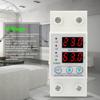 Double LED Display Single Phase Adjustable Voltage Current Protector Voltage Protective Device AC230V 63A x 36 x 60mm