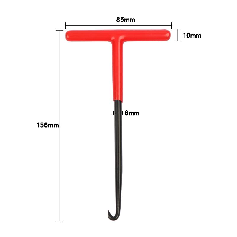 

1 шт. Съемник пружин выхлопной системы Ремонтный инструмент для снятия пружин Мотоциклетный крюк для пружин выхлопной системы Т-образная рукоятка Установочные крюки красный