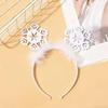White Snowflake Christmas Headband for Women – Festive Hair Clip and Holiday Decoration Gift