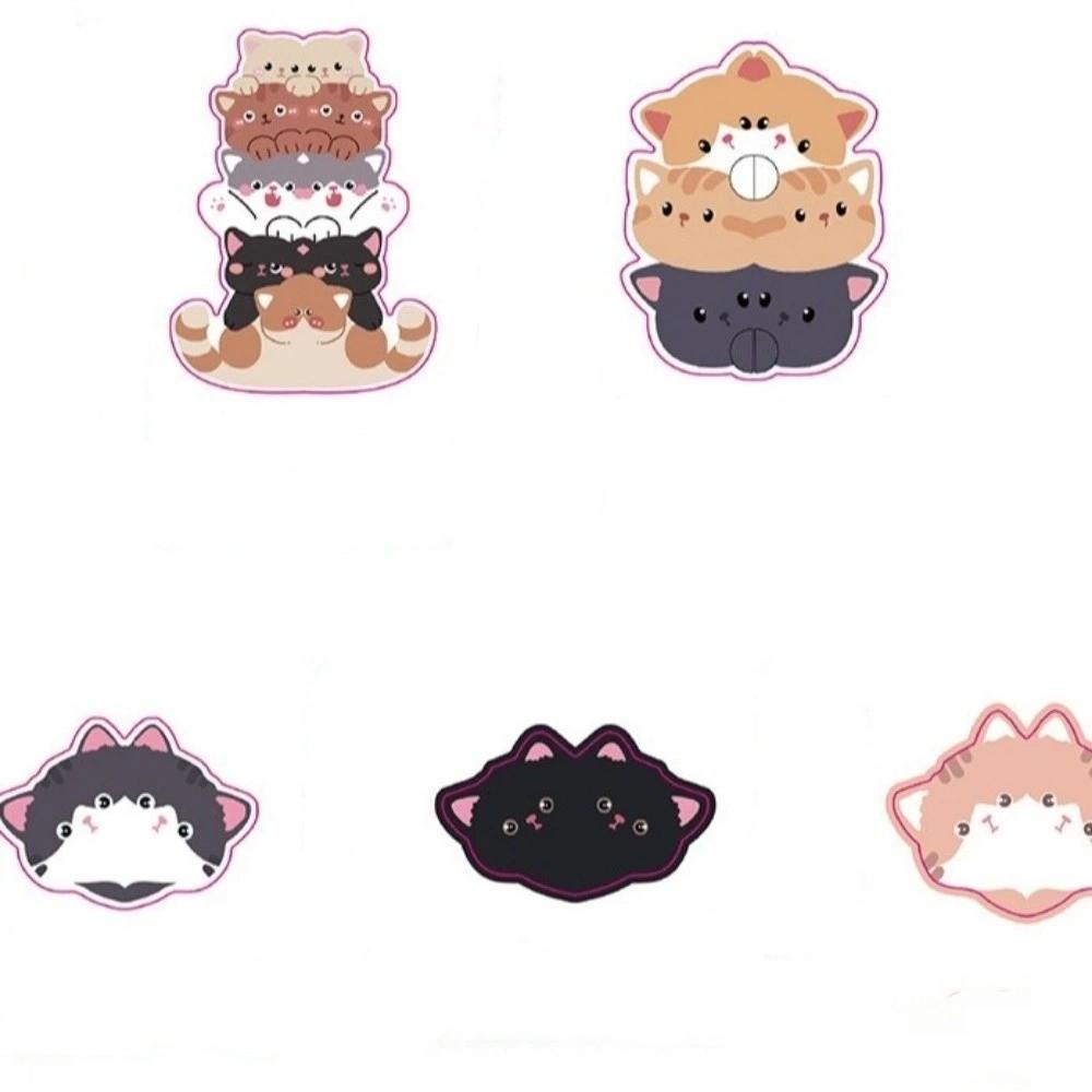 5/6/10pcs Kitten Shape Bookmark Clips Cute Page Markers Versatile Page Holders School Supplies