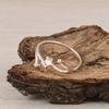 Double Star Adjustable Ring in 925 Sterling Silver | Minimal Celestial Open Ring | Star Symbol Silver Jewelry | Gift for Her