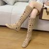 2025 new summer design hollow high boots bohemian style long boots breathable inner height increase cool boots