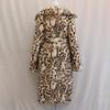 Winter Women's Faux Fur Leopard Print Fox Fur Warm Thick Coat Long Sleeve Jacket