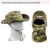 Camouflage Rundkrempenhut & Sturmhauben-Set: Sonnenschutz für den Sommer-Bergsteigen