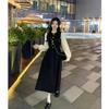 2026 Spring Elegant Hepburn Style Long Sleeve French Bubble Dress