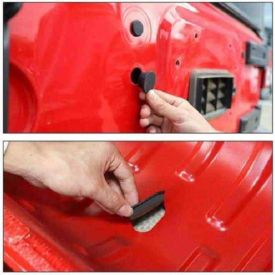 7X Bakluckepluggar Golvavlopp Gummitäckesats för Jeep Wrangler JK 07-18 Svart
