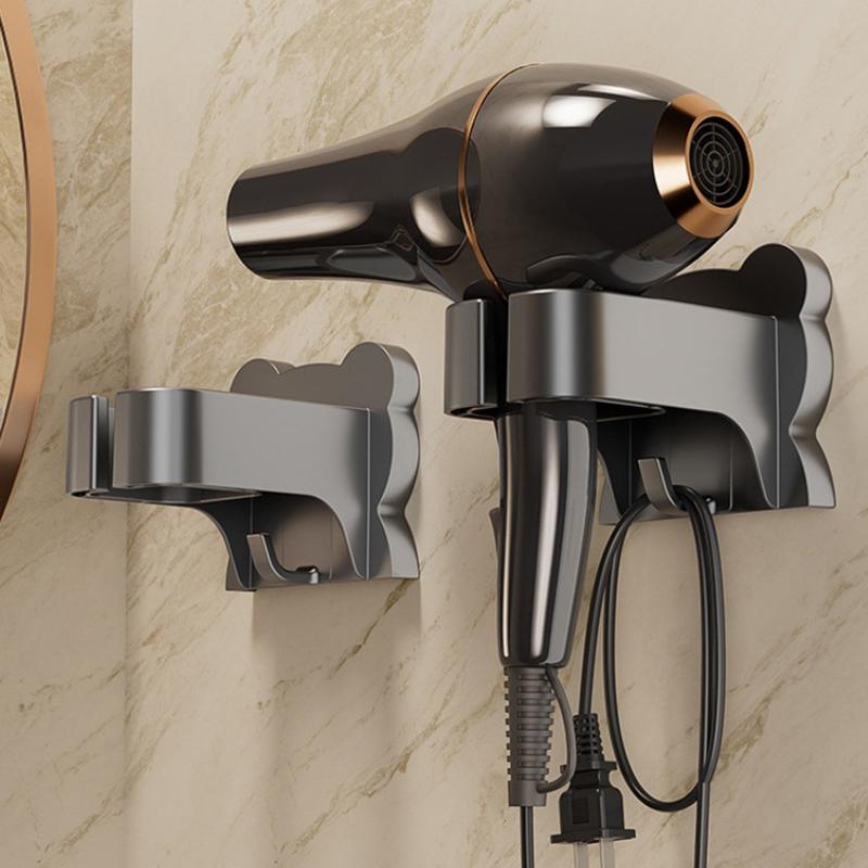 Wasserdichter Wandmontierter Klebe-Haartrockner-Organizer Platzsparend Und Langlebig Ideal Für Ein Aufgeräumtes Badezimmer Haartrocknerhalter