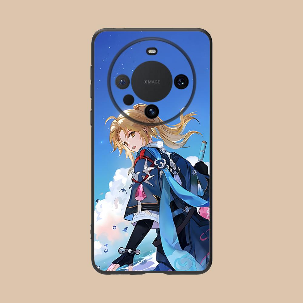 HSR Yanqing Matte TPU Mobile Phone Case for Huawei Mate 60 50 40 30 20 10 Pro Plus Lite E 5G Colorful Printing Cover