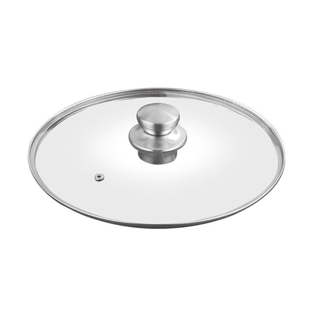 Nerezová ocel, tvrzené sklo, víko na hrnec, kulaté víko na wok, nádobí, díly, kuchyňské příslušenství