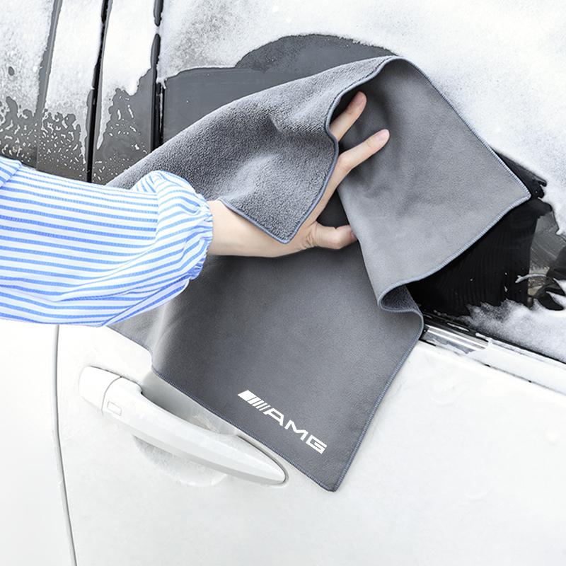 XUY2 Microfiber Cleaning Towel Car Cleaning Cloths Professional Detailing Car Accessorie For Mercedes Benz AMG A B E S GLC Class W205