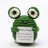 Handmade Knitting Owl Hug Pocket Doll With Card Home Room Decor Kawaii Mini Animal Plush Dolls Home Decoration Christmas Gift