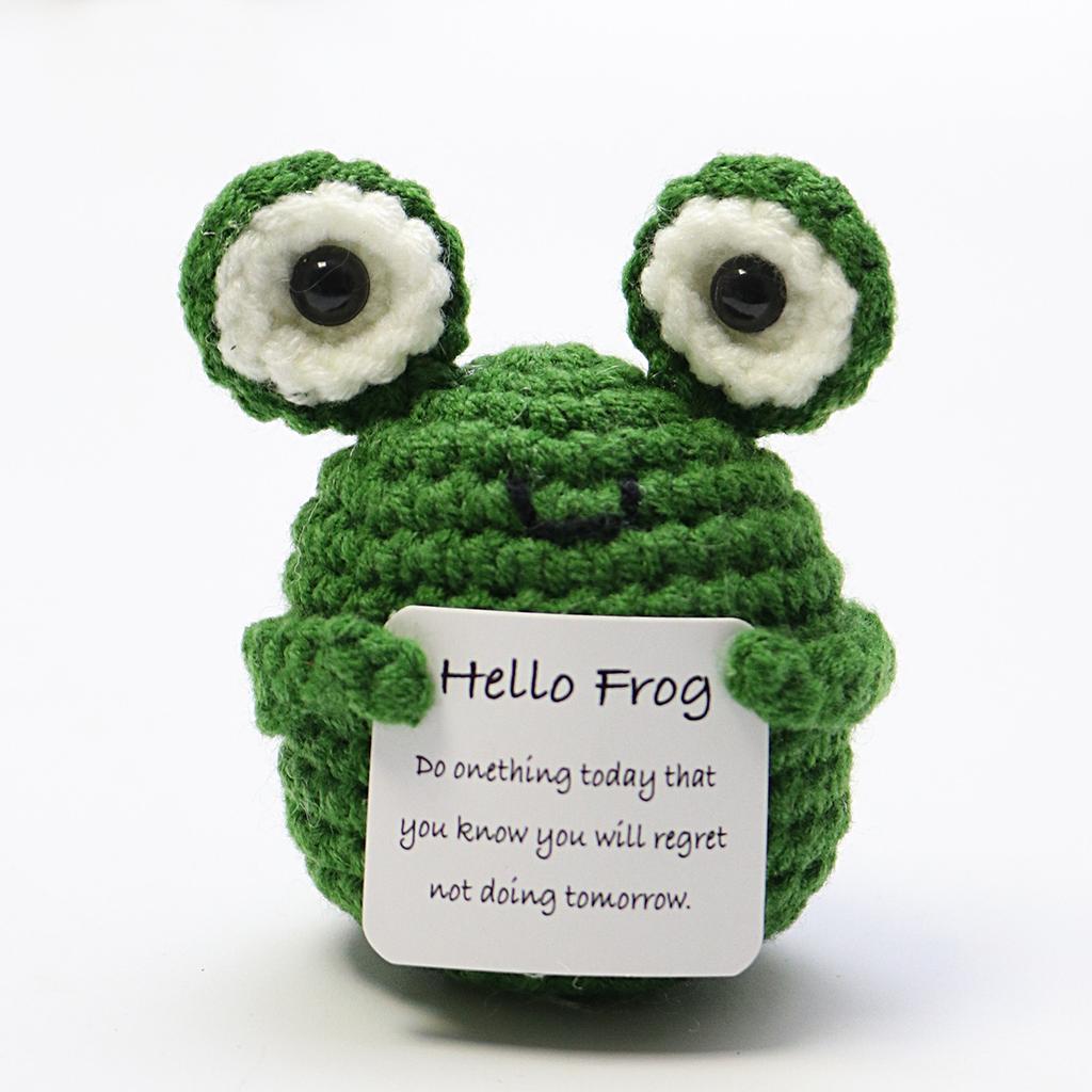 Handmade Knitting Owl Hug Pocket Doll With Card Home Room Decor Kawaii Mini Animal Plush Dolls Home Decoration Christmas Gift