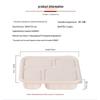 Biodegradable 4-Compartment Takeaway Lunch Boxes (50 Sets)