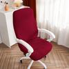 Stretchable Solid Color Jacquard Swivel Office Chair Cover with Zipper for Full Coverage