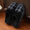 Men Home Slippers Winter Plush Male Indoor Shoes Warm Soft Non-Slip Slippers