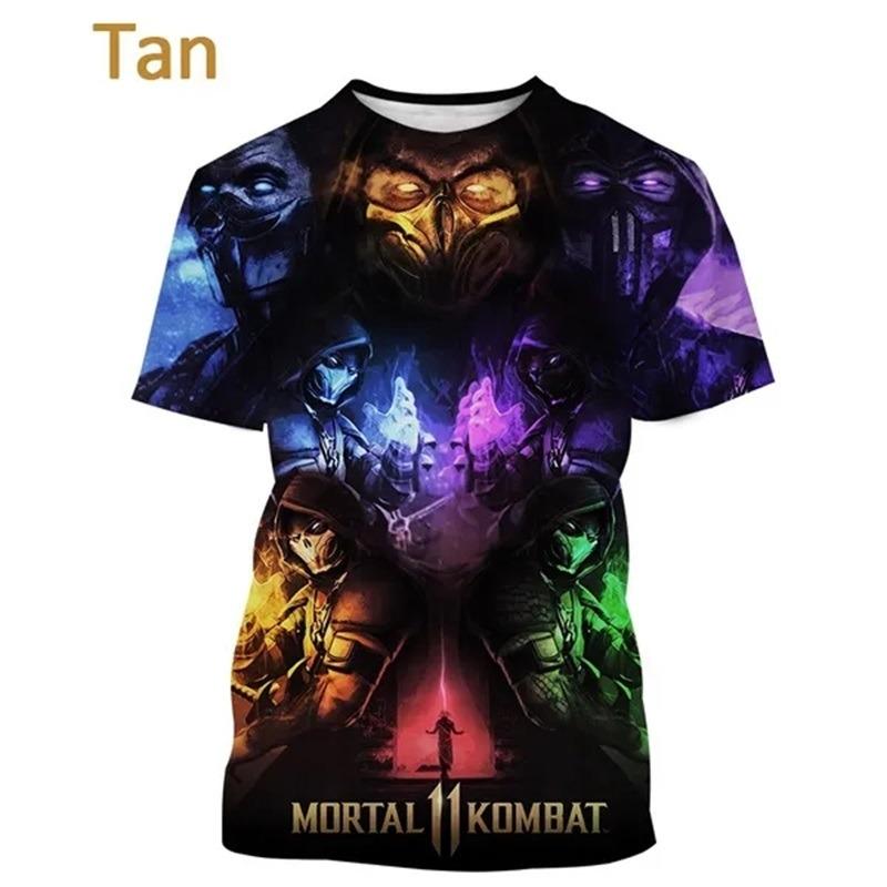 Fighting Game Mortal Kombat T Shirt For Men Cool Short Sleeve Tee Tops Fashion Casual Oversized Streetwear Tshirt Ropa Hombre