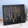 4 Pack Black Jewelry Stand Set 17 Hooks per Stand Polyester Fabric Portable Display Holder Suitable for Retail Home Use