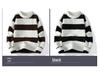 Yang Men's Striped Crew Neck Pullover: Casual Loose Knitwear for Autumn/Winter