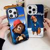 Cute P-PaddingtonS Bear Shockproof Phone Case for iPhone 17 Air 16 16E 15 Pro Max 14 Plus 13 Mini 12 Back Cover Anti Fall Fundas