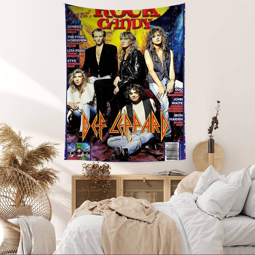 Classic Band Def Lleppard Classic Colorful Tapestry Wall Hanging Bohemian Wall Tapestries Mandala Wall Hanging Sheets