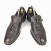 80er-90er Vintage Florsheim Leder Quasten Loafer Slipper Herren 26.5 Braun Blau Fenster(GEBRAUCHT)