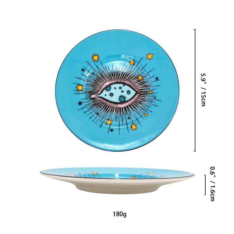 Kreative Augen Wandhängeplatten Retro Schmuckschale Kunst Wohnzimmer 8-Zoll Hängendes Schmuckaufbewahrungstablett Heimdeko Artikel
