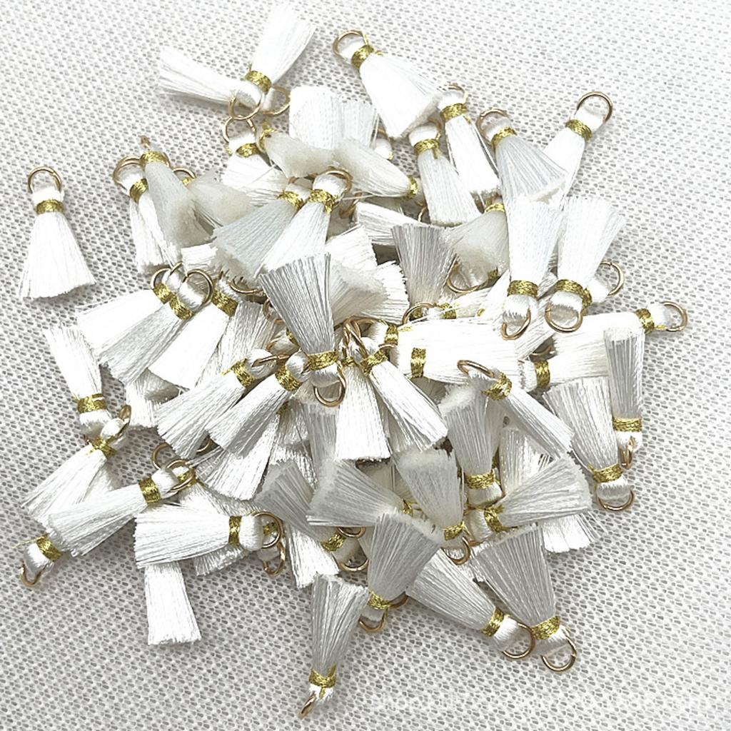 Mini Metal Loop Tassel Charms for DIY Jewelry Making Craft Supplies Small Tassel Pendants for Earrings Bracelets Necklaces and Accessories