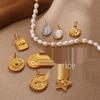 European & American Stainless Steel Sun Design Niche Jewelry - Luxurious, Non-Fading Star Gold for Women