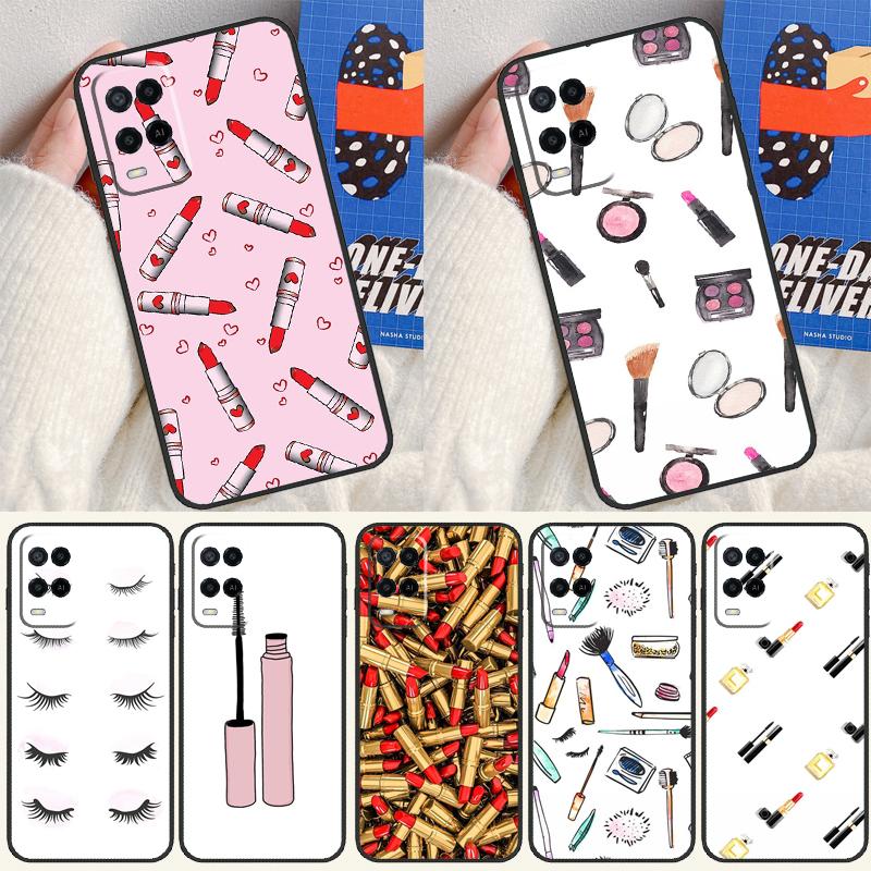 Lipstick Make Up Case For Oppo A91 A5 A9 A16 A76 A96 A58 A78 A98 A52 A72 A74 A94 A54 S A57 A77 A15 A17 Cover