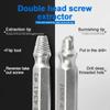 Extractor Double Head Screw Slide Tooth Removal Tool S2 Screwdriver Screwdriver Screwdriver Head Broken Wire Set