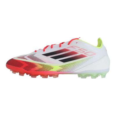 F50 Elite Moale Confortabil AG (Șuruburi scurte din cauciuc) Ghete de fotbal unisex cu gazon artificial, antiderapante, durabile, albe IE1273