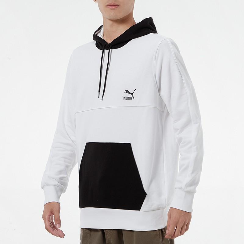 Puma Loose-Fit Sport Hoodie Men Tops White 534158-52