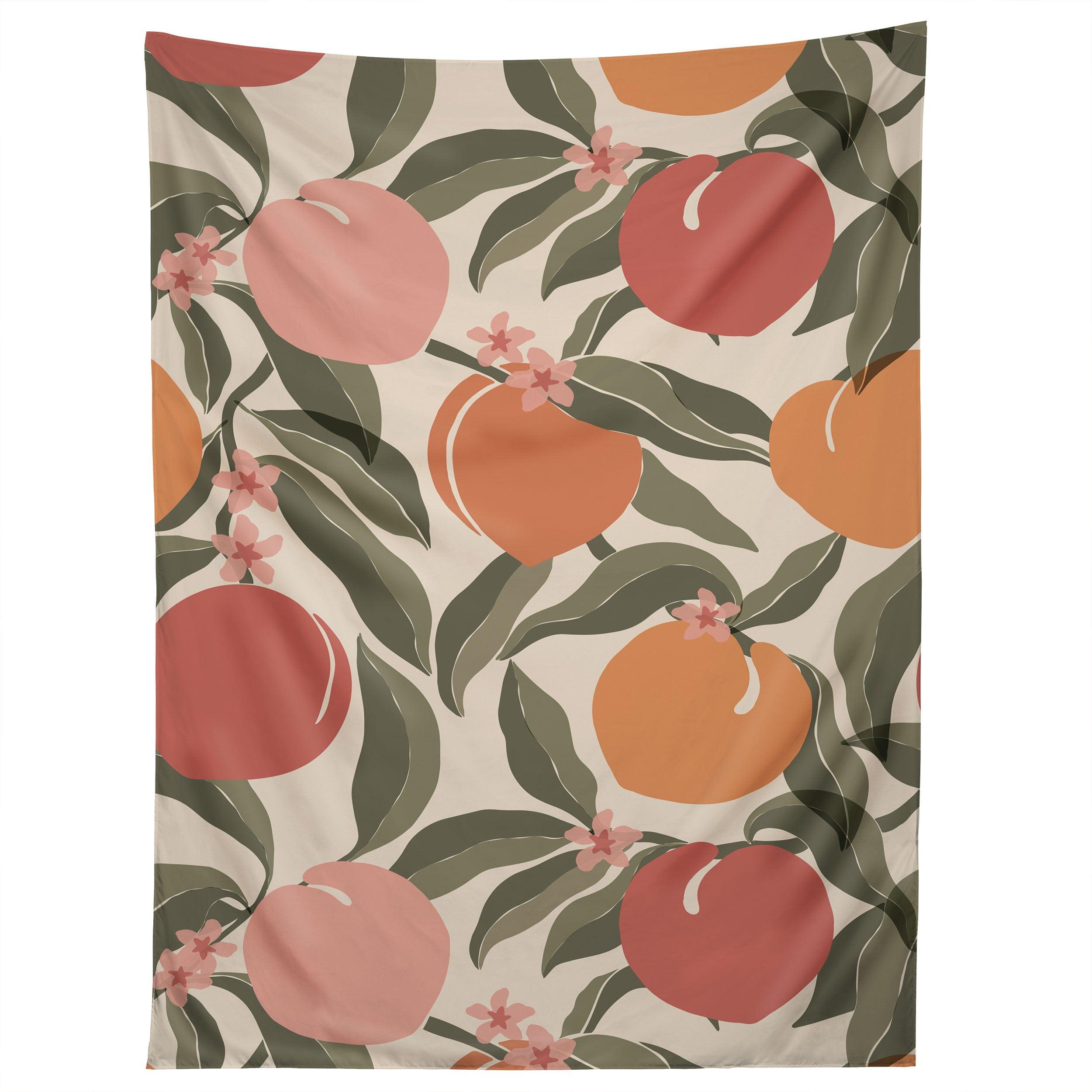 ABSTRACT PEACHES tapestry 75x100
