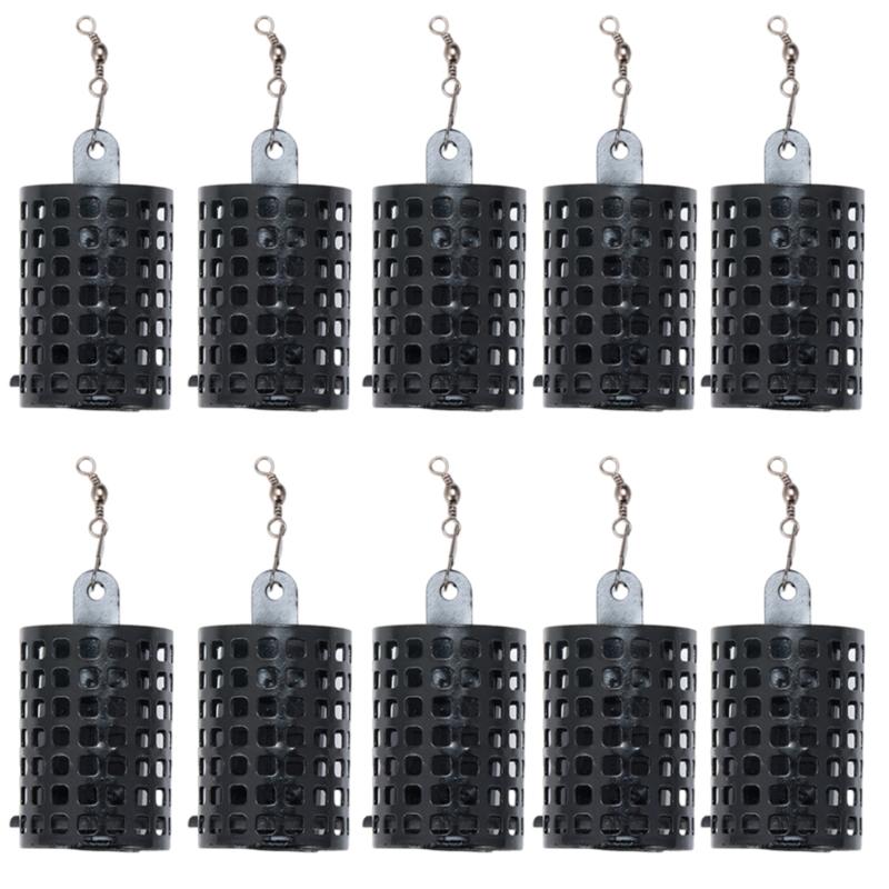 10 sztuk Okrągłe koszyczki zanętowe do wędkarstwa Klatka Żelazna Klatka na przynęty wędkarskie Koszyk Pułapka Uchwyt na przynęty Klatka na przynęty wędkarskie Podajniki