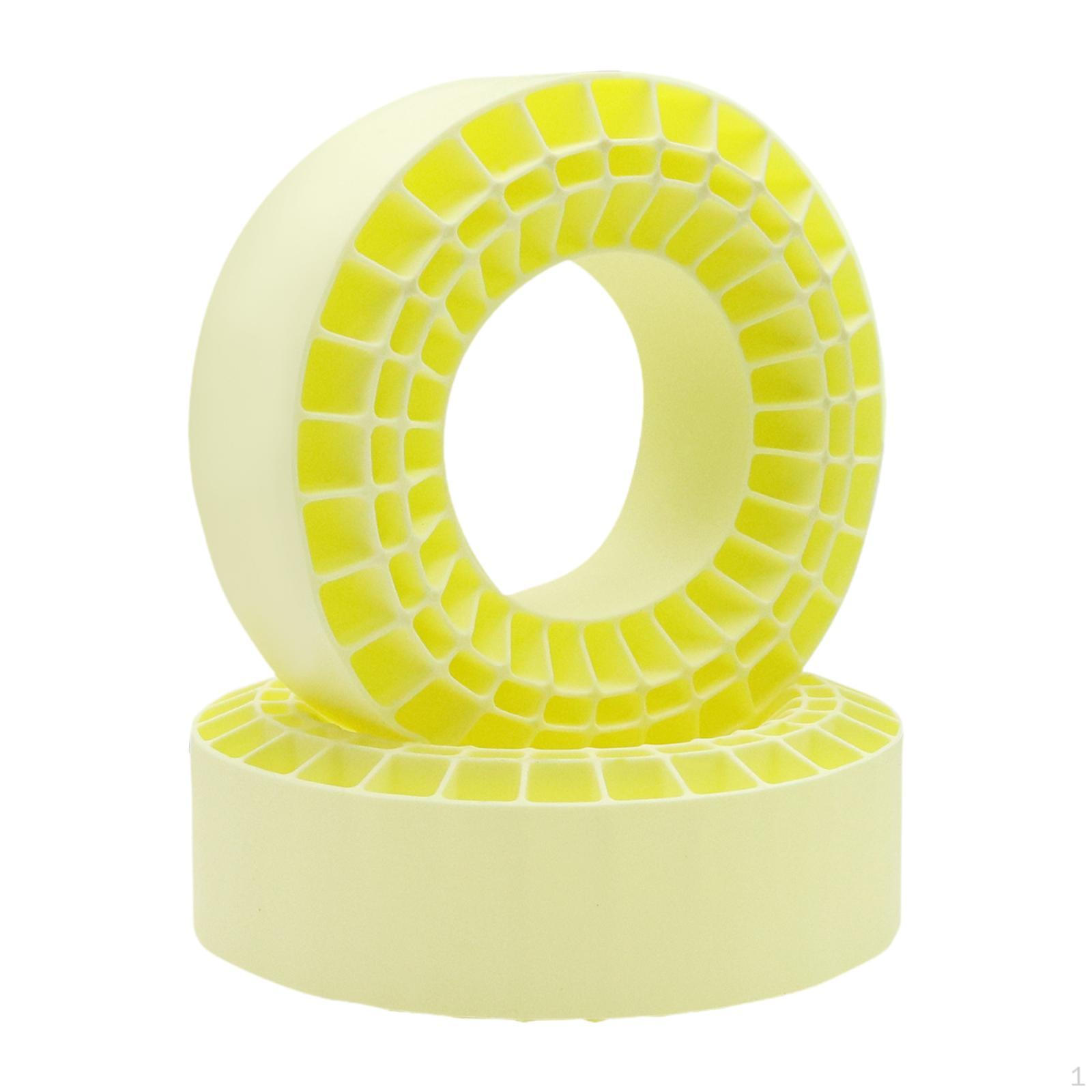 

2Pcs 1/10 RC Truck Tire Inserts, Scale Car Accessories, Replacements жовтий