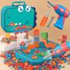Children Toys Tool Set Electric Drill Screw Nut 3D Puzzle Toys Pretend Play Dinosaur Drilling Assembly Educational Toys for Boy