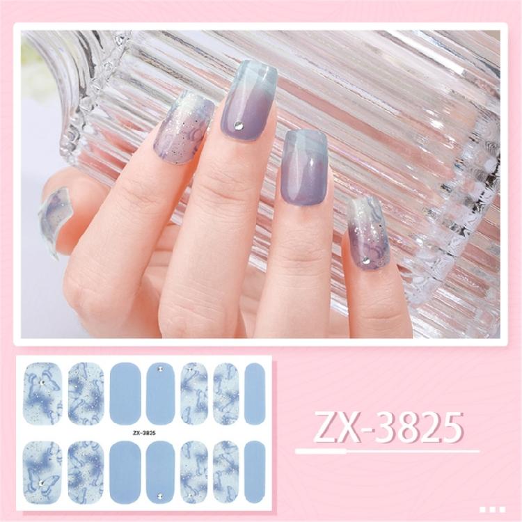 Bronzing Nail Polish Stickers Decals Full Wrap Gels Nail Strips Nail Sticker