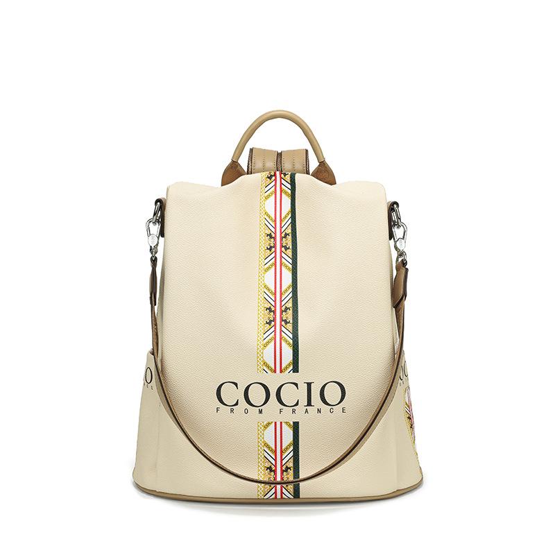 2025 New Fashion Handbag, Niche High-End Light Luxury Travel Backpack, Student School Backpack бежевый