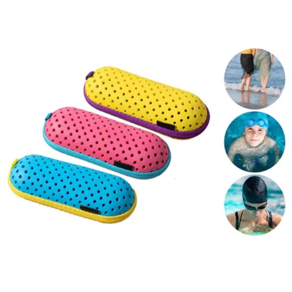 

Hollow Eyeglasses Holder EVA Glasses Storage Box Fashion Swim Goggles Case Travel синій