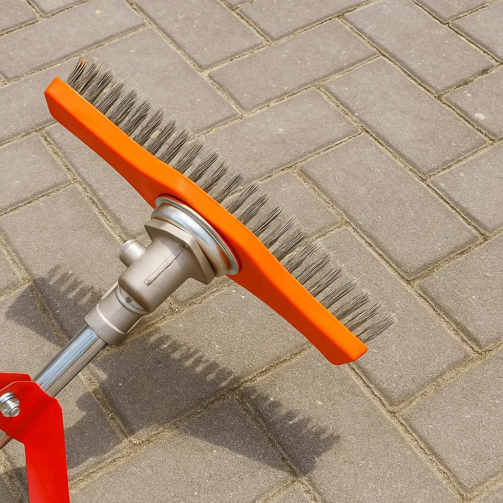 Cepillo Limpiador para Cortacésped de Alta Eficiencia con Mango Ajustable Herramienta Eliminadora de Malezas para Cubierta Jardín Patio Suelo Teja Agrícola Juntas