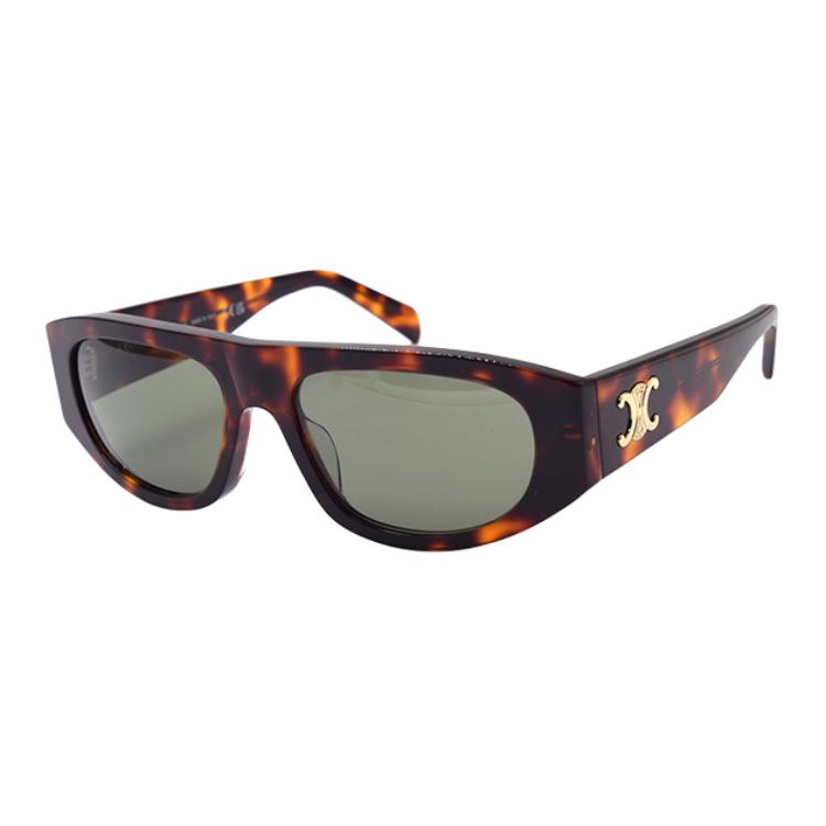 

Celine Minimalist Fashion Oval Sunglasses Unisex sunglasses Black CL40334U53N Brown Eyeglass Pouch