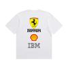 Herren und Damen Oversize Ferrari F1 Renn T-Shirt Klassischer Sponsoren Logo Druck Kurzarm Motorsport Lässig Streetwear Tee