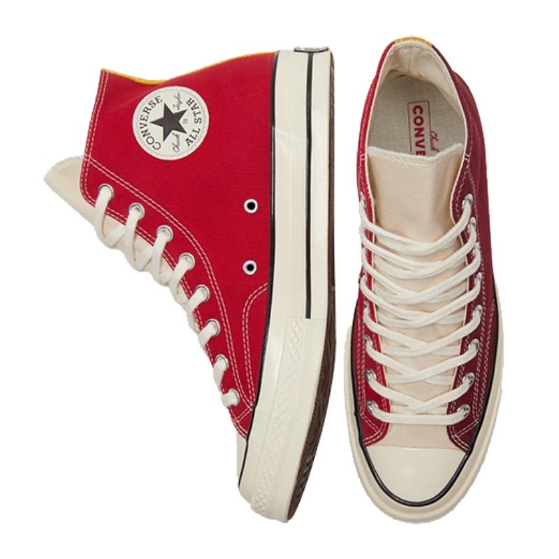 Converse Chuck 70 High 'Tri-Panel' 1970s Casual & Versatile Stylish High Top Espadrilles Unisex Red