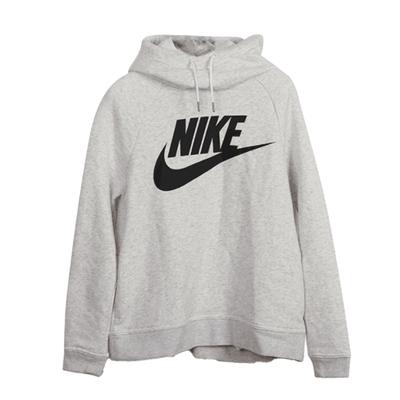 Nike American Retro Markenlogo Bedruckt Outdoor Lässig Sport Hoodie Langarm Sweatshirt Damen Hoodies Grau 938061-091